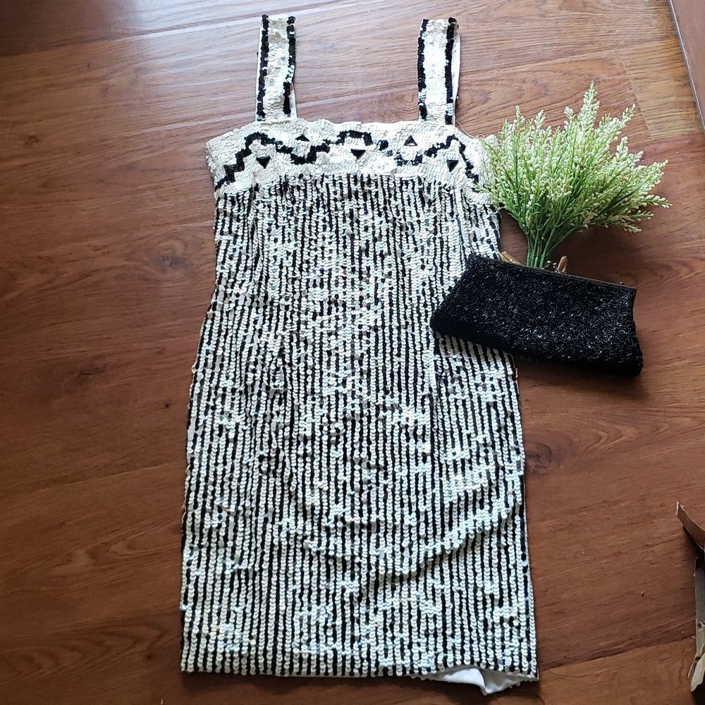 A.J. Bari Vintage Sequins Dress